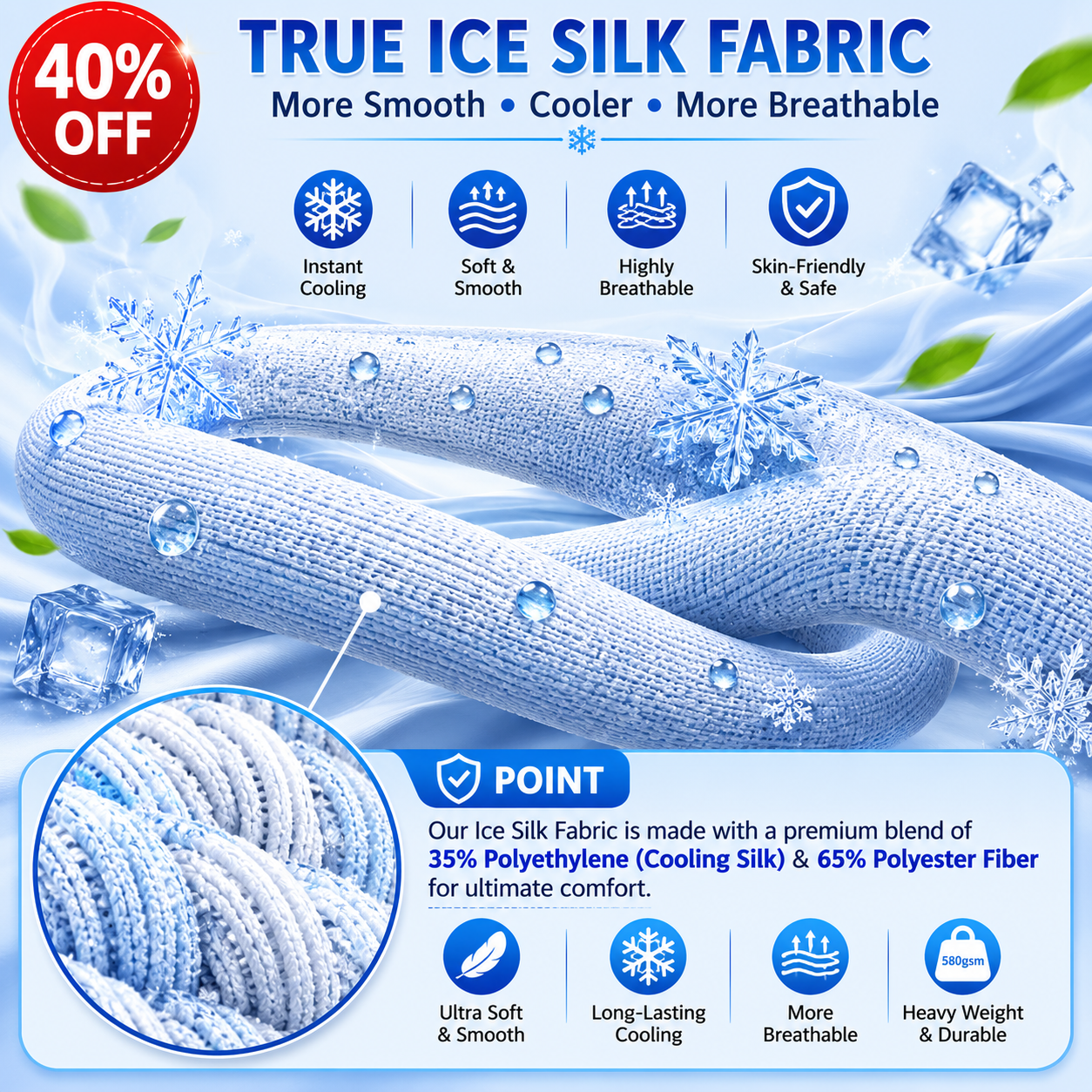 Ice Silk Cooling Mat for Dogs & Cats