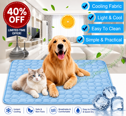 Ice Silk Cooling Mat for Dogs & Cats